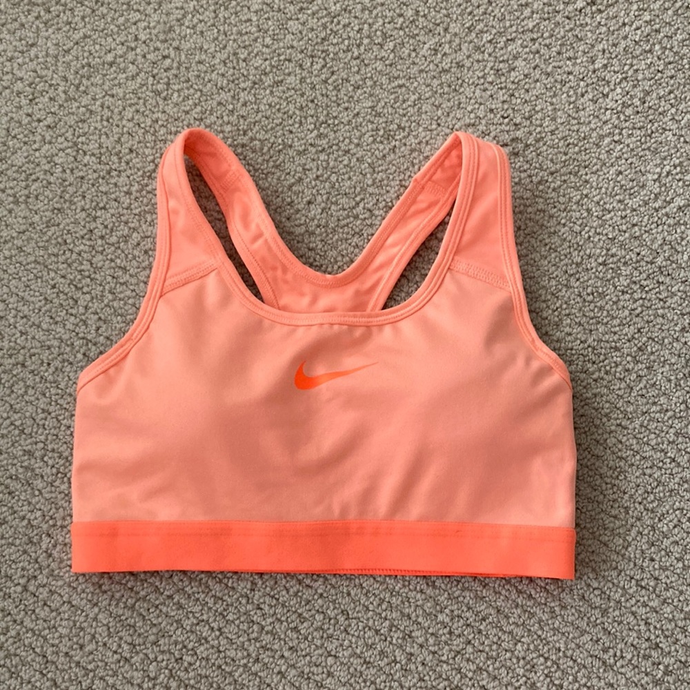 NEW Nike PRO Dri-Fit Medium Support Padded Sports Bra Orange Size Small NWOT